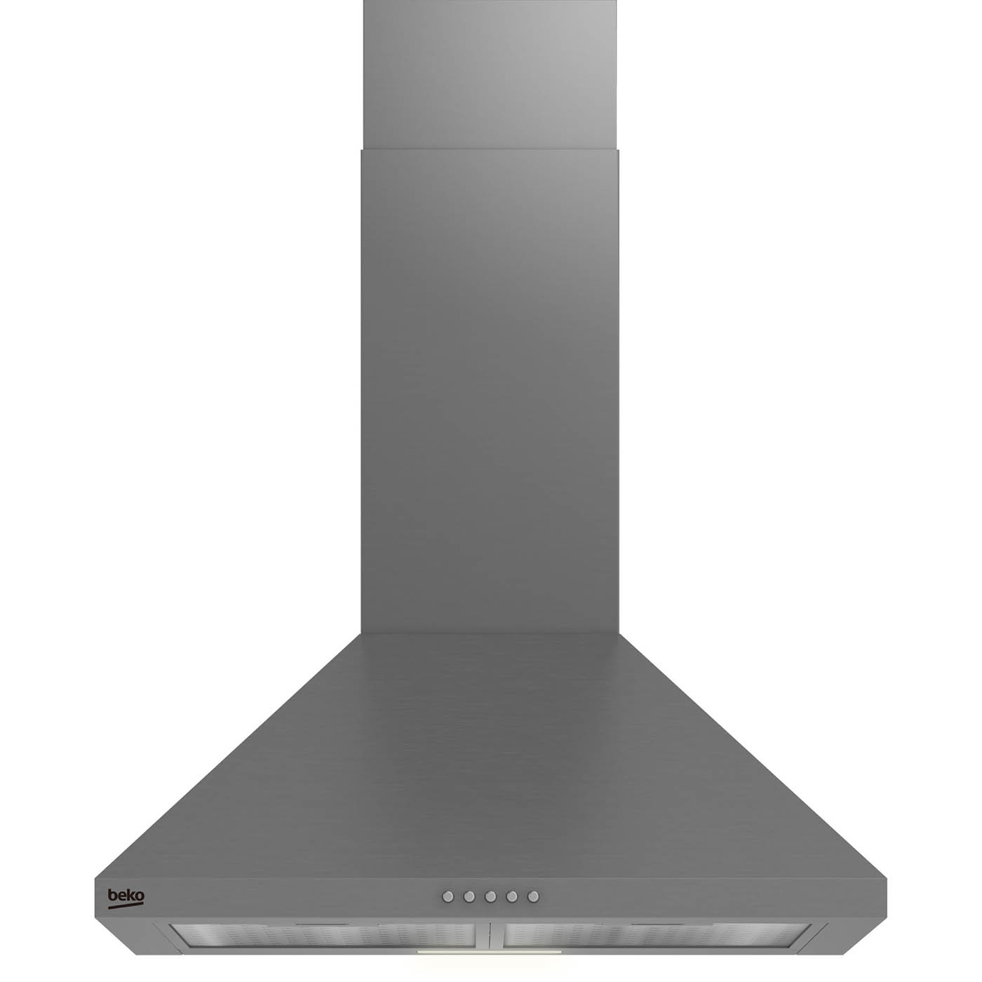 Beko Cooker Hood 59.8cm Chimney HCP61422XH Stainless Steel Extractor Fan Modern - Image 1