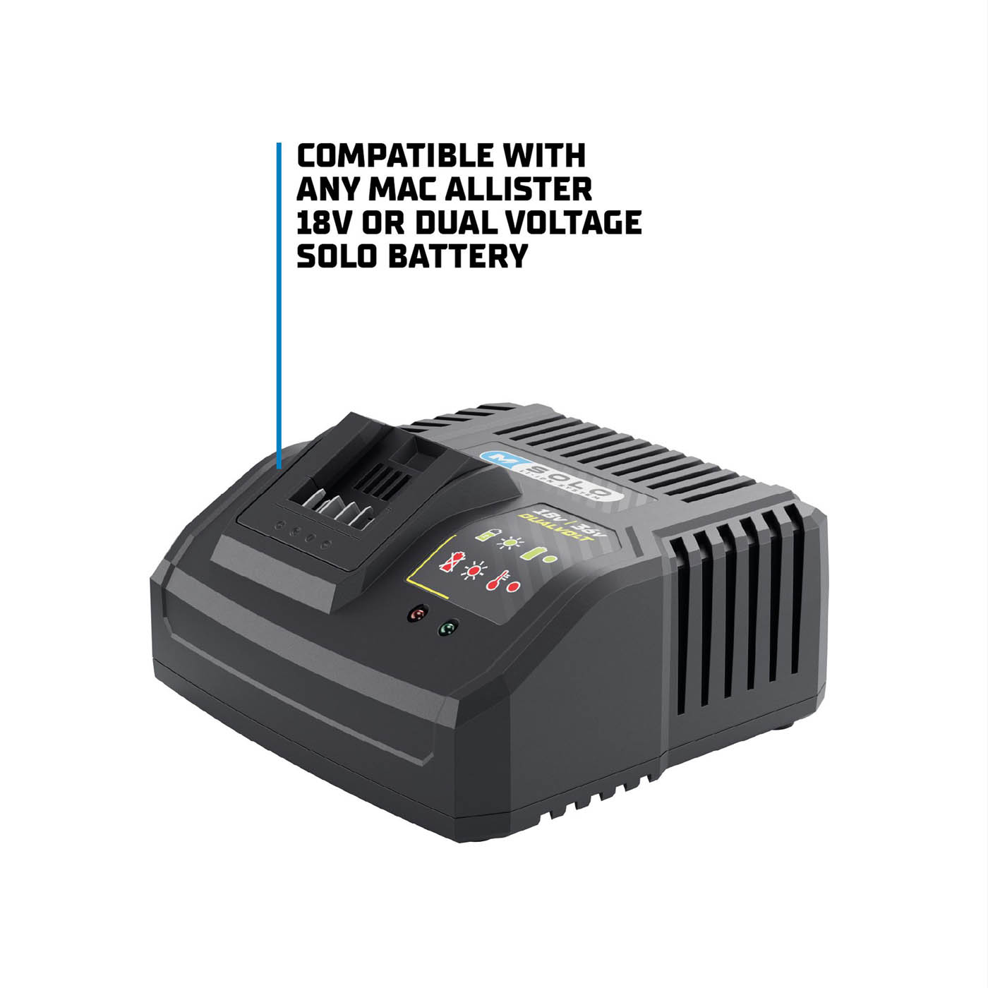 Mac Allister Fast Battery Charger Rapid 8A For Dual Voltage 36V Li-ion SOLO - Image 2