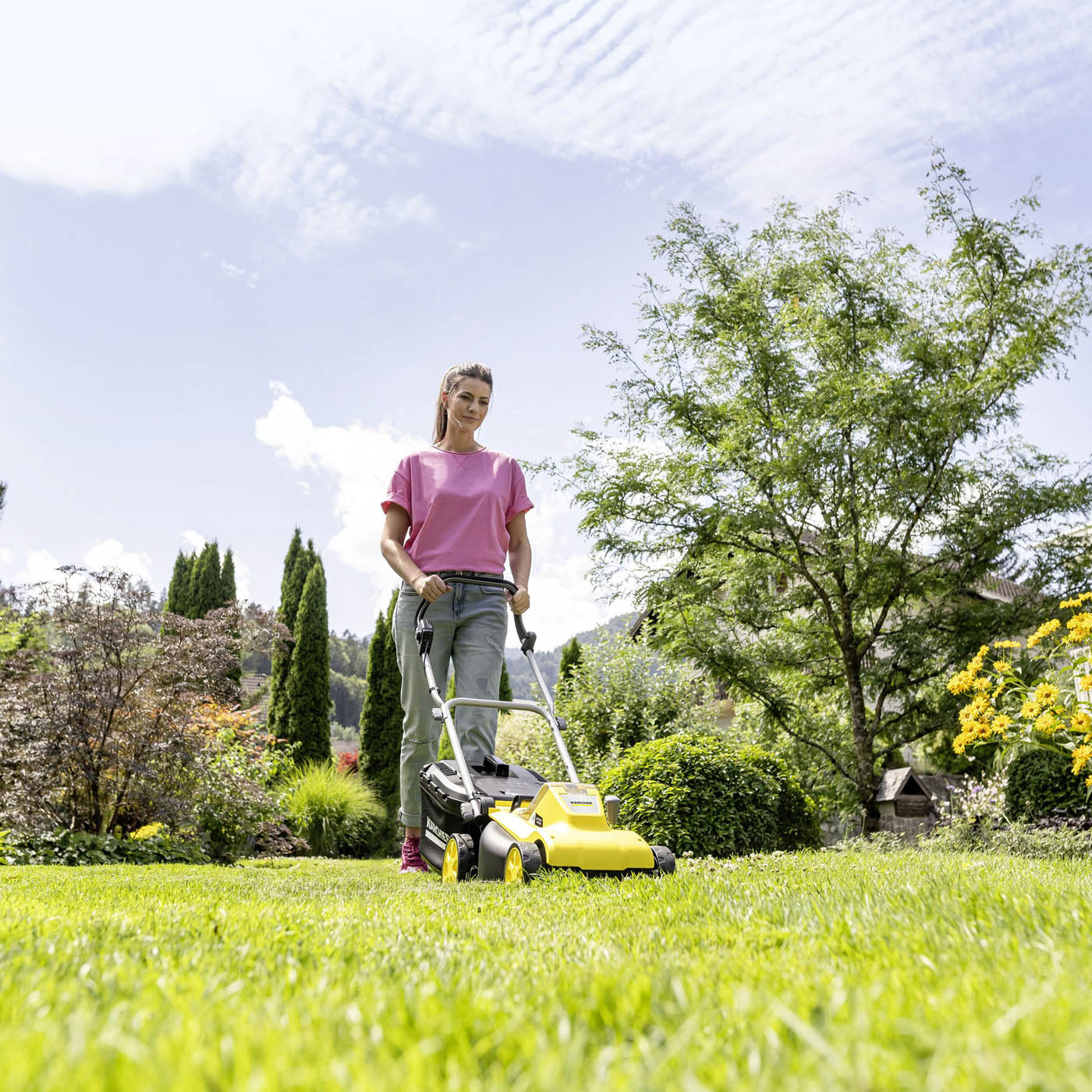 Karcher Lawnmower LMO 3-18 Cordless 18V 5Ah Li-Ion 34cm Garden Grass Cutter - Image 2