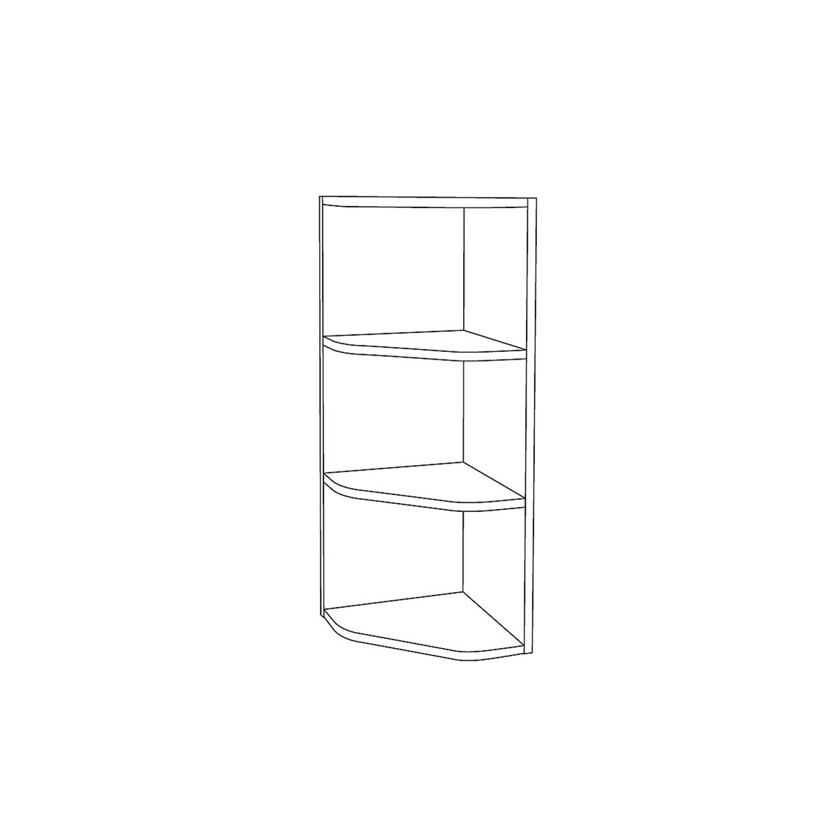 Bathroom Corner Shelf 4 Tier Gloss Grey Wall Mounted (D)36cm (H)90cm (L)34cm - Image 2