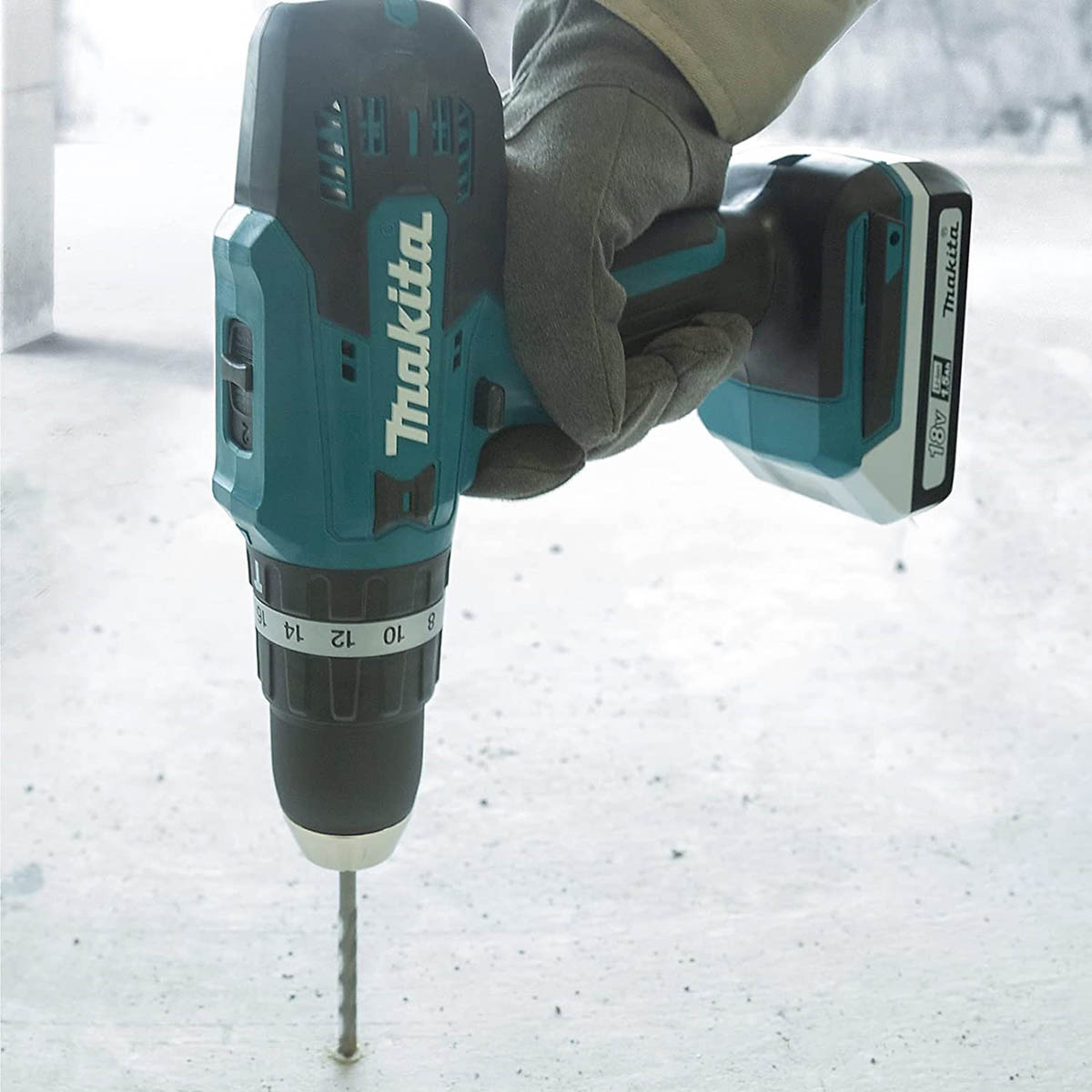 Makita Combi Hammer Drill Cordless 18V Li-Ion HP488D Compact Ergonomic Body Only - Image 8