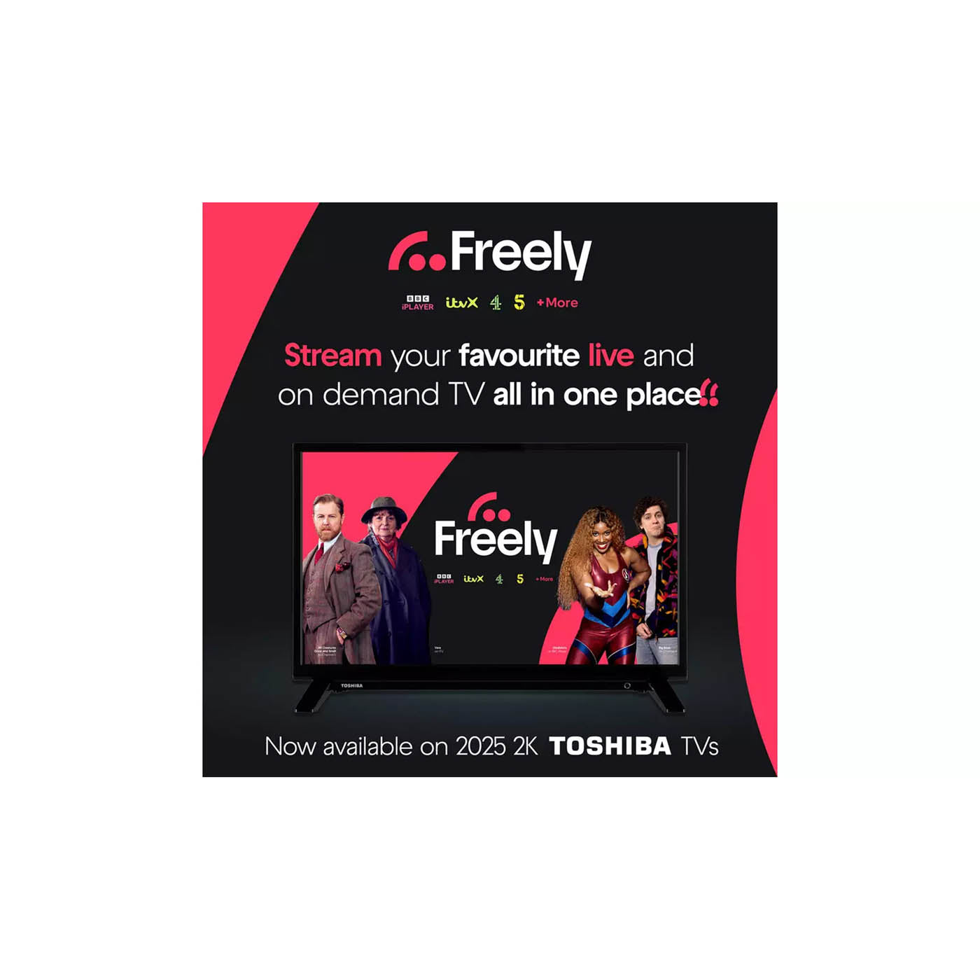 Toshiba HD Ready Smart TV 32 Inch 32WV2553DB HDR DLED Dolby Audio Freely - Image 3