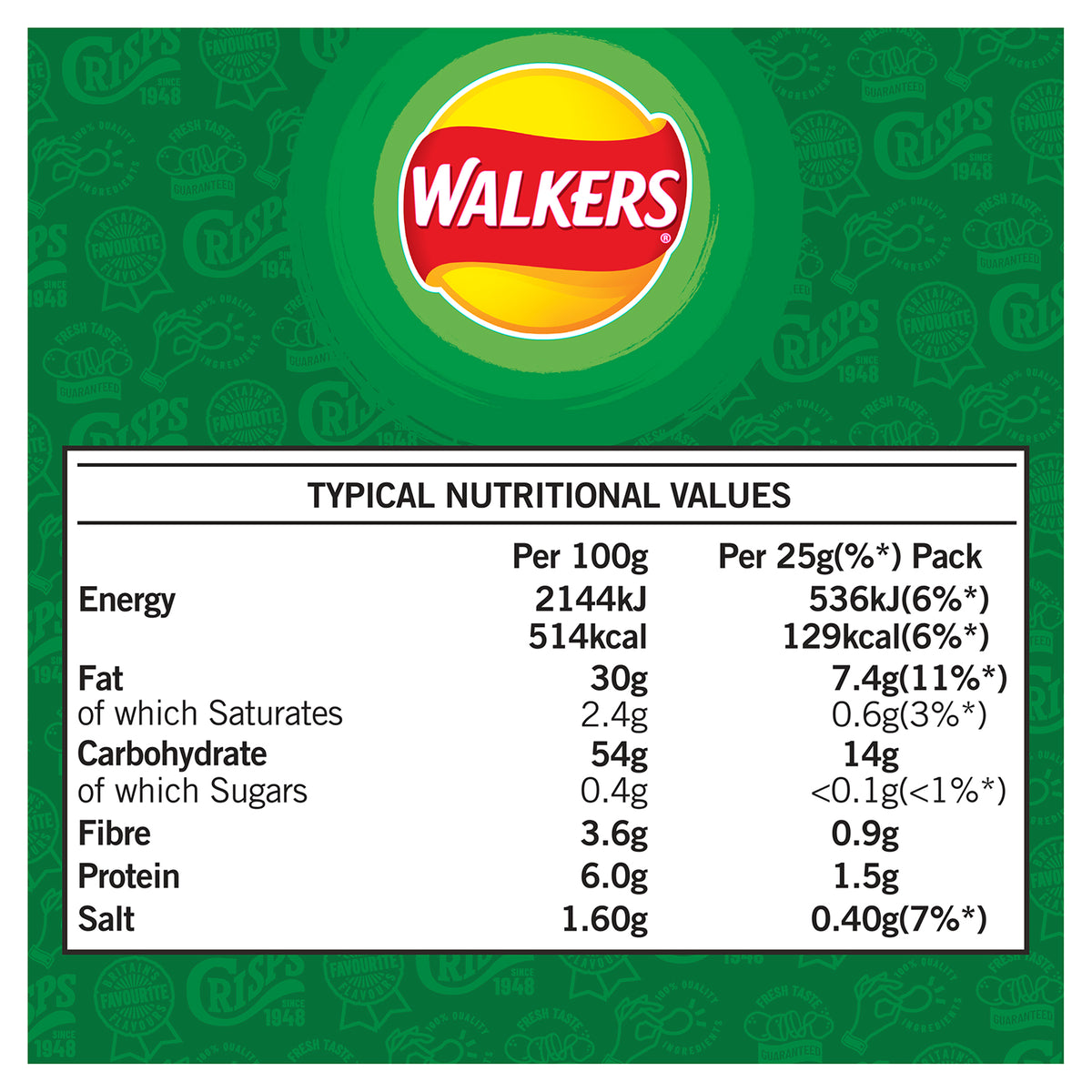 Walkers Crisps Salt And Vinegar Sharing Multipack 180 Bags x 25g - Image 6