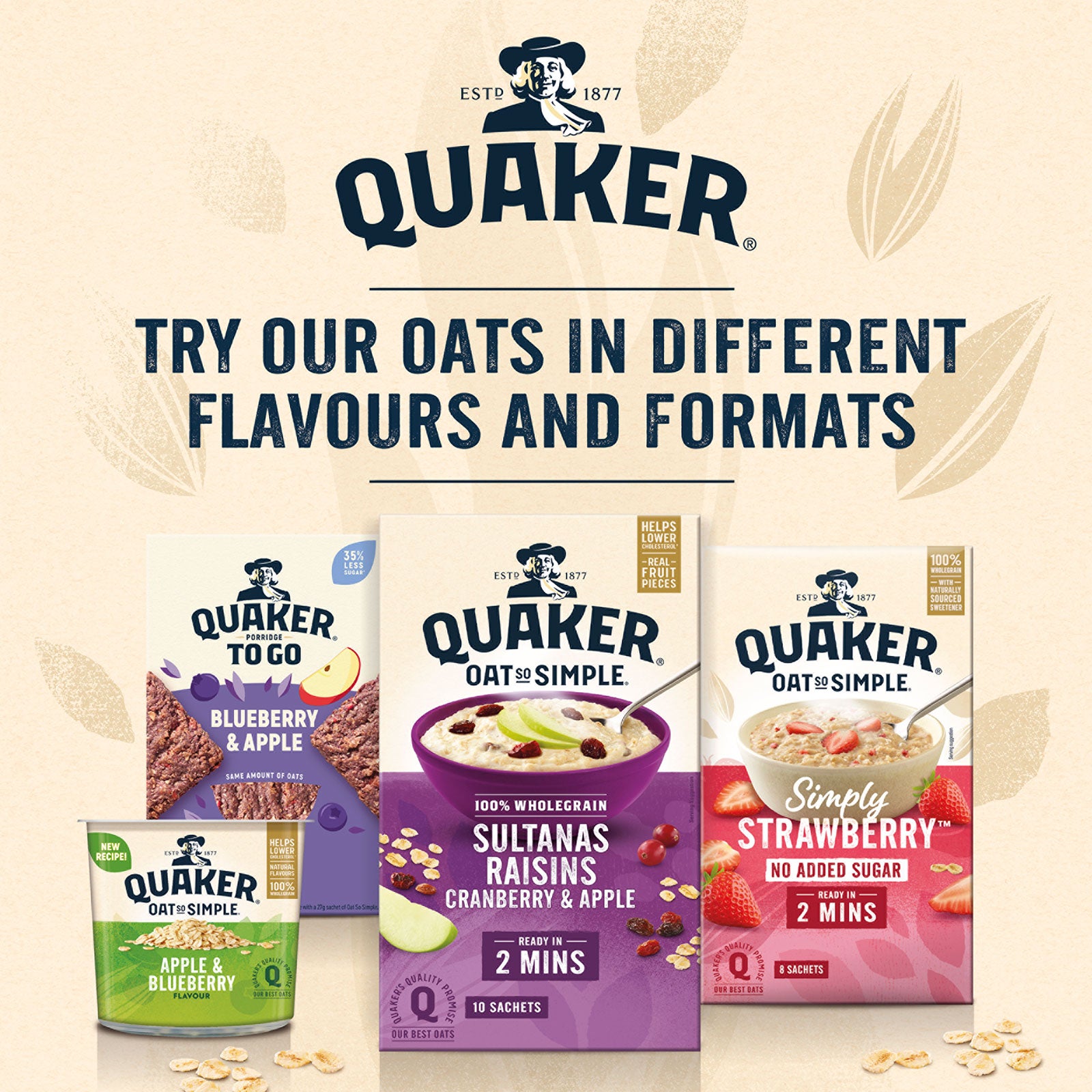 Quaker Oats Porridge Apple Blueberry 60 x 36g Sachets - Image 8