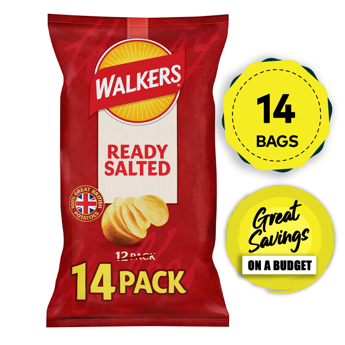 Walkers Crisps Salt Vinegar Quavers Cheese Prawn Cocktail Bundle 88 Bags - Image 2