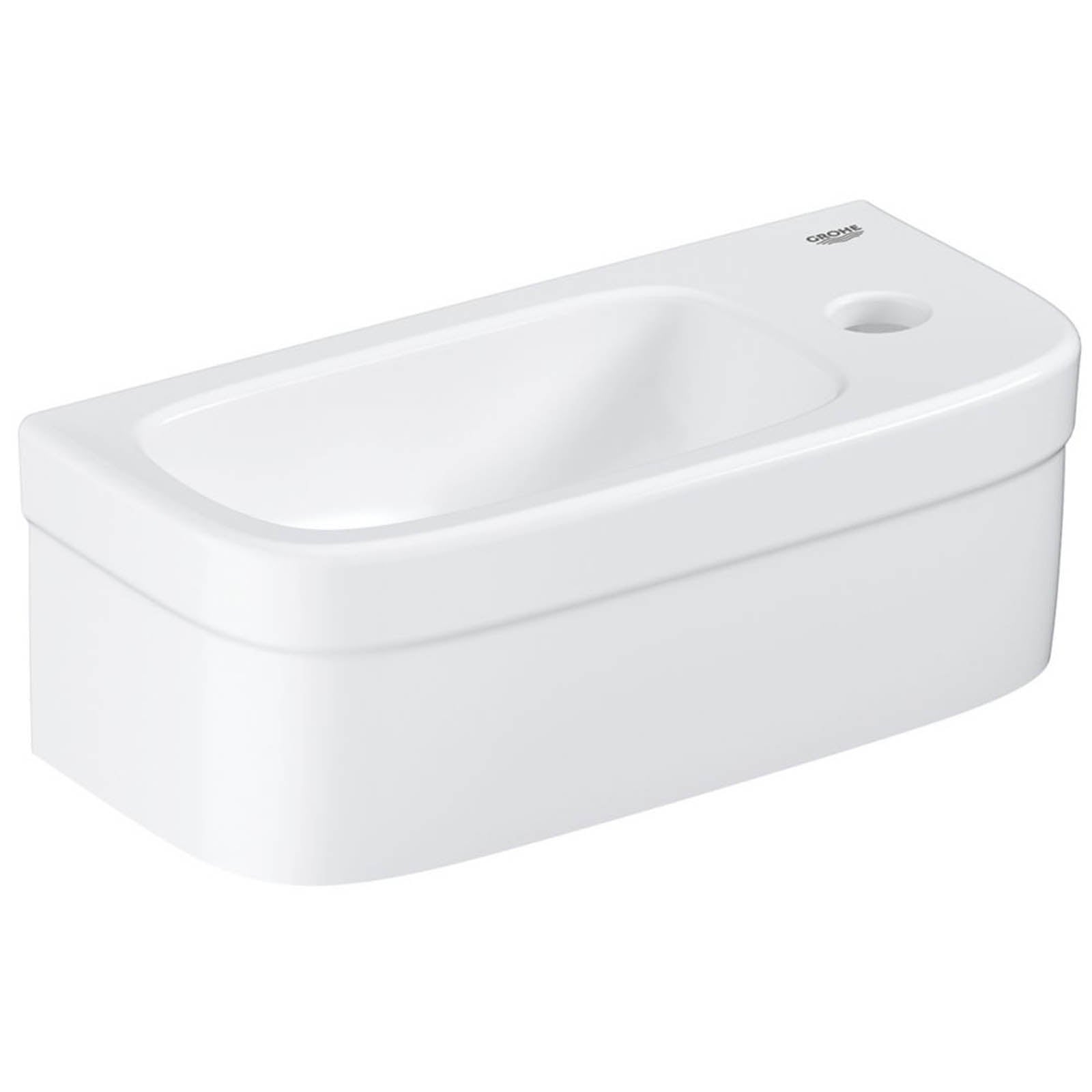 Grohe Bathroom Sink Washbasin White Ceramic Wall Hung Compact Cloakroom - Image 1