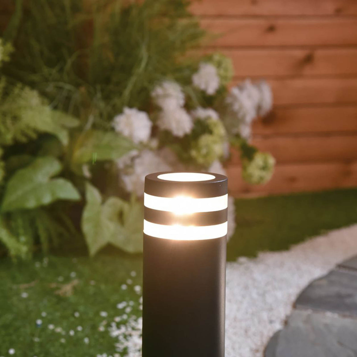 Lutec Outdoor Bollard Light Dark Grey Aluminium Impact Resistant Modern 400mm - Image 5