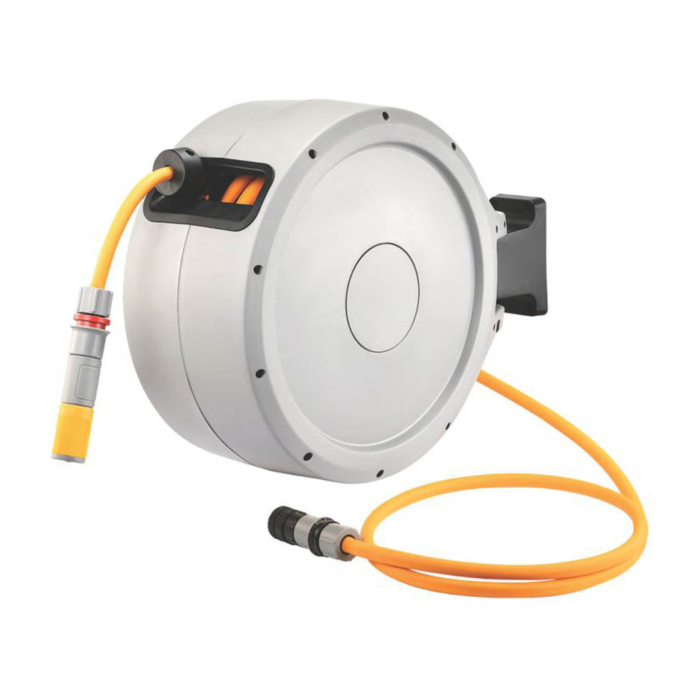 Garden Hose Auto Reel Outdoor Plant Flower Watering Spray Nozzle Wall Mount 25 M - Image 1