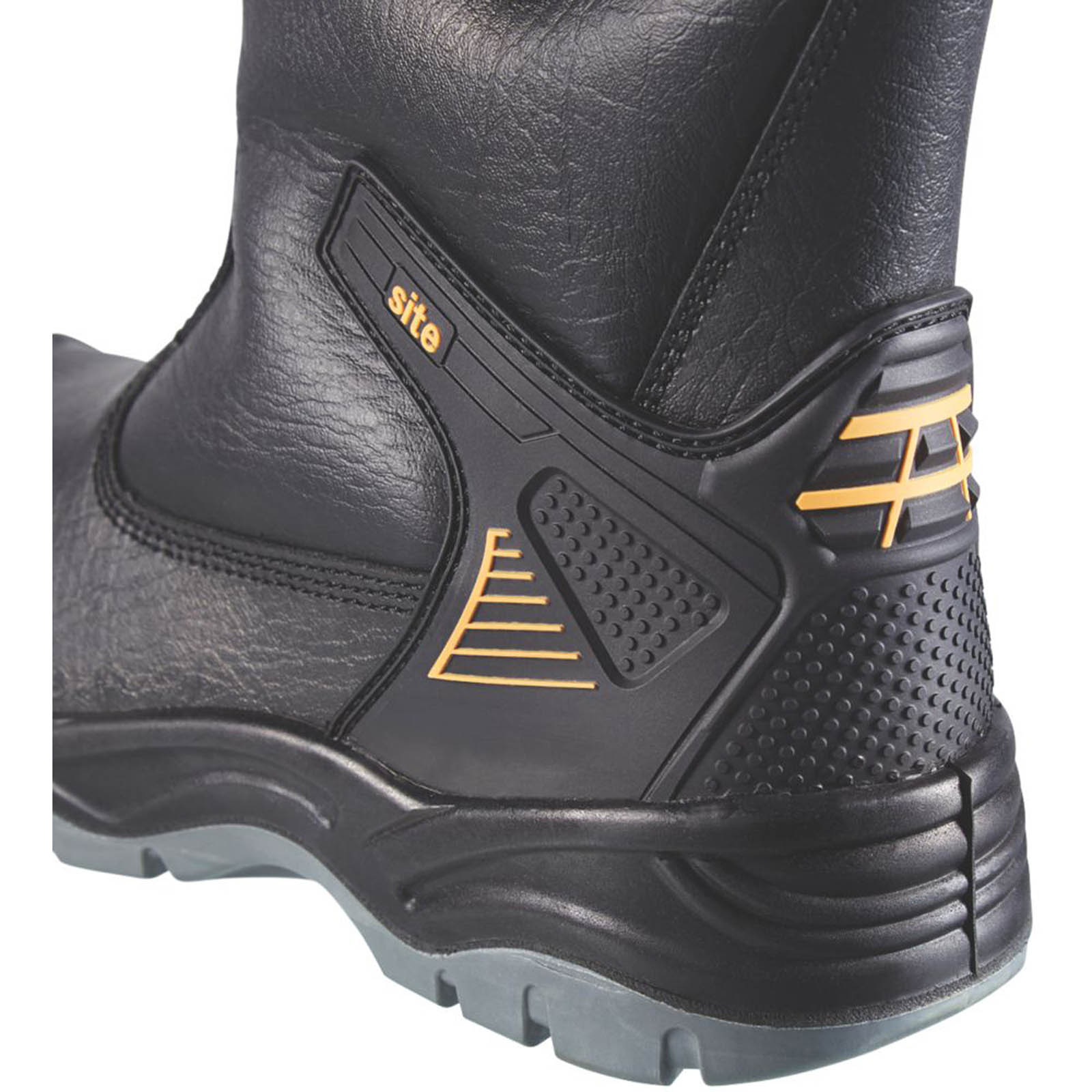 Safety Rigger Boots Mens Black Wide Fit Leather Waterproof Steel Toe Cap Size 8 - Image 2