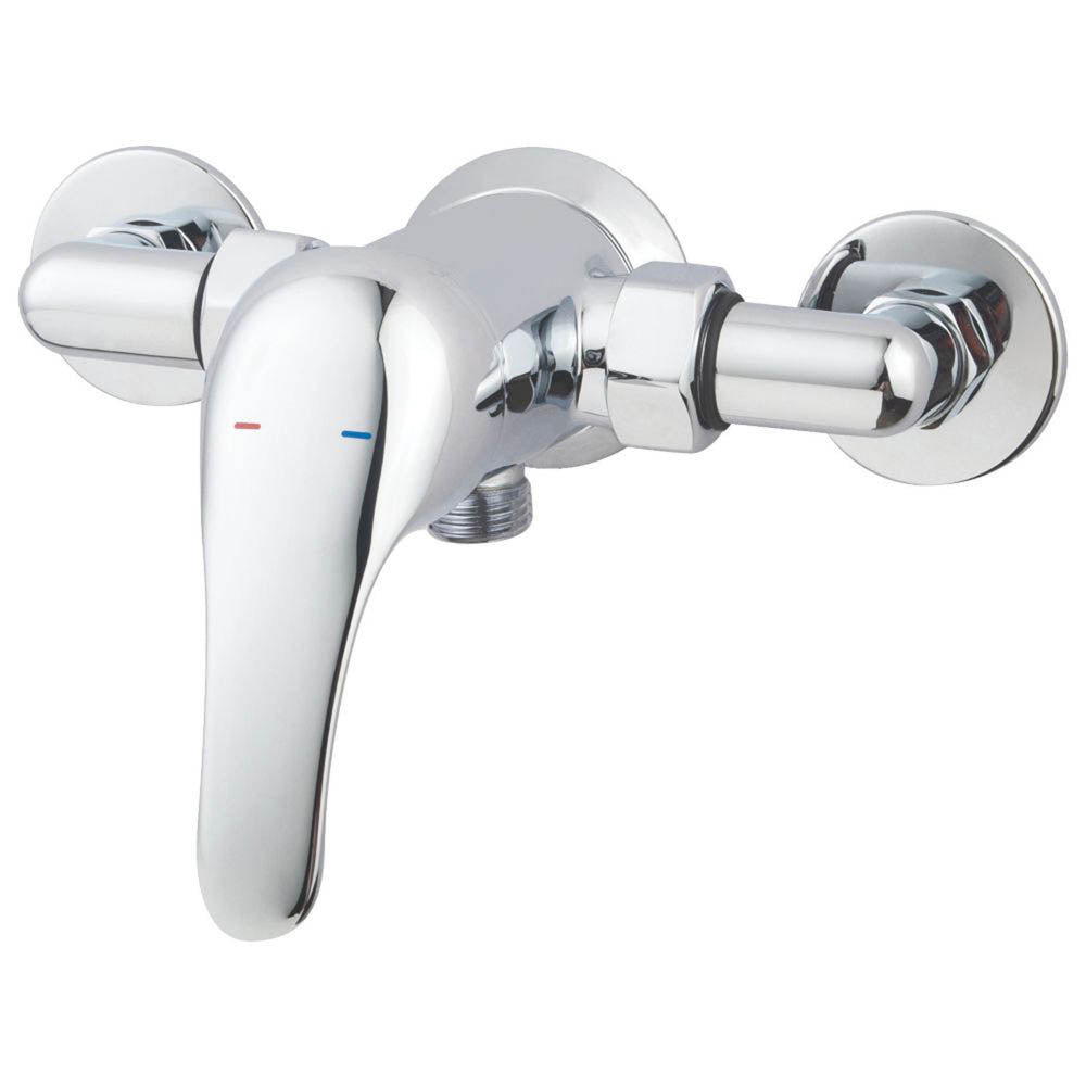 Swirl Shower Valve Tap Exposed Chrome Single Lever Ceramic Cartridge Bathroom - Image 1