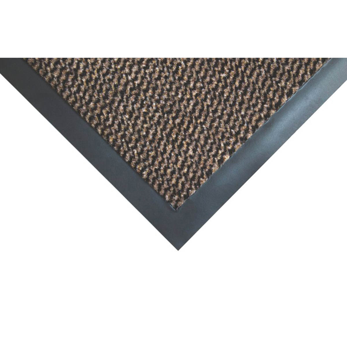 COBA Vyna-Plush Entrance Mat Black/Brown 1.5m x 0.9m x 7mm - Image 1