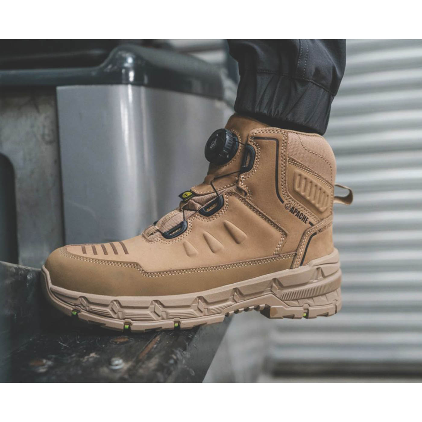 Apache Safety Boots Mens Standard Fit Brown Waterproof Shoes Steel Toe Size 13 - Image 6