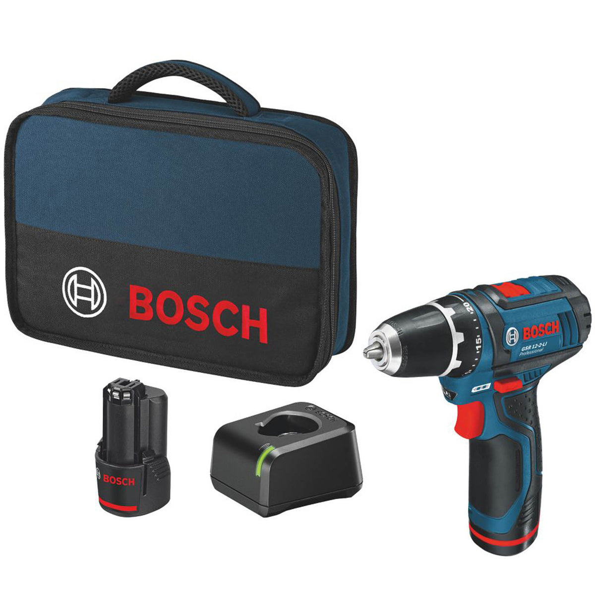 Bosch GSR12V-15 12V 2 x 2.0Ah Li-Ion Coolpack Cordless Drill Driver - Image 2