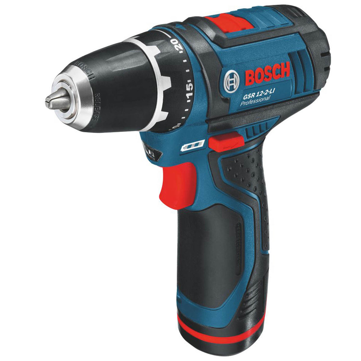 Bosch Drill Driver Cordless 12V 2x2.0Ah Li-Ion GSR 12V-15 Professional Soft Grip - Image 5