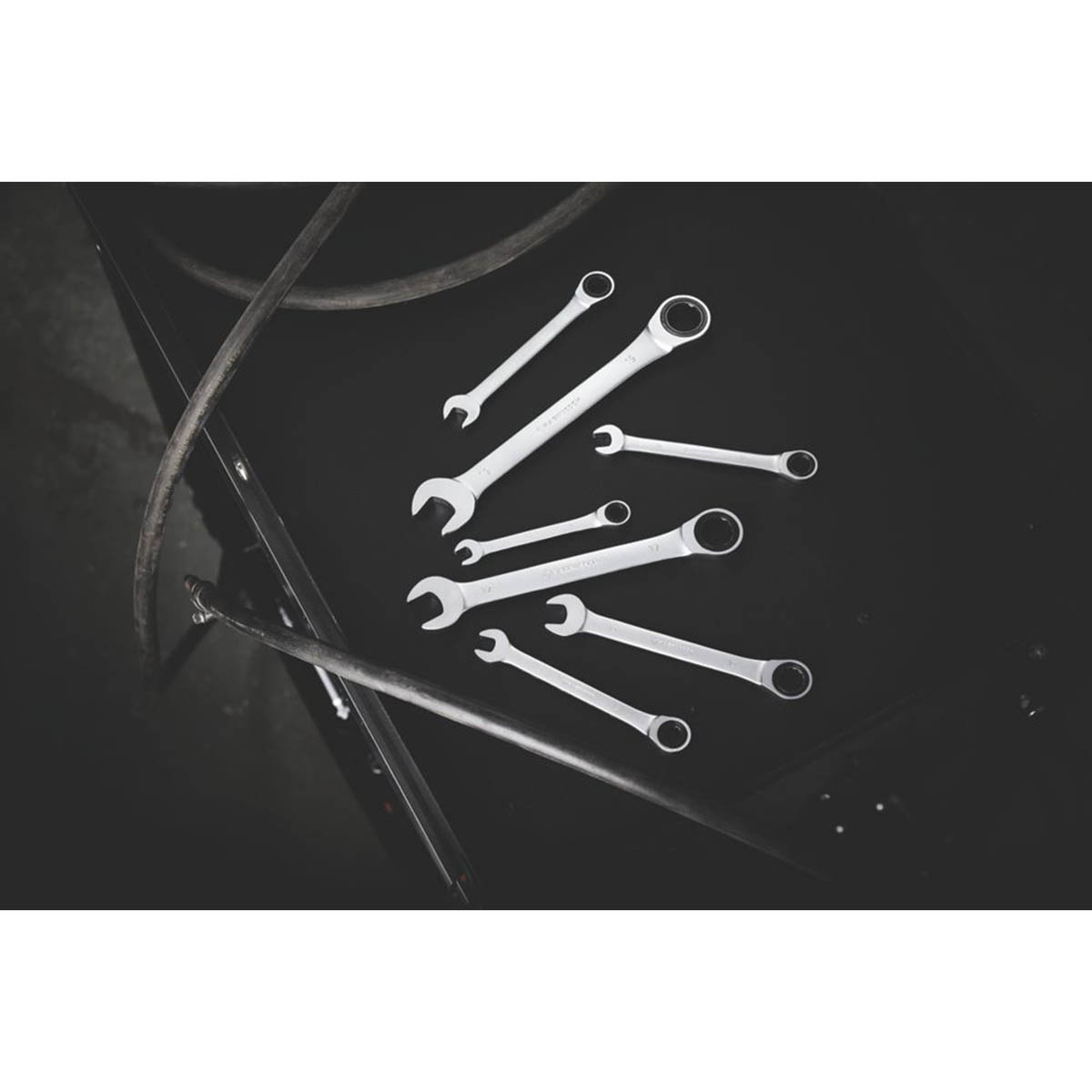 Magnusson Ratchet Spanner Set W018-5 Twin Ended Metric Hardened Tool Pack Of 7 - Image 3