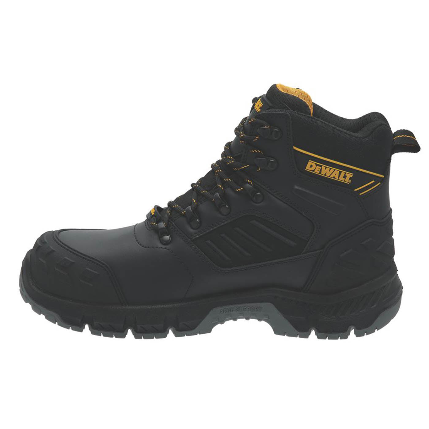 DEWALT Mens Safety Boots Recip 2 Black Waterproof Steel Toe Cap Wide Fit Size 8 - Image 2