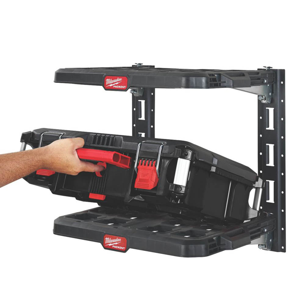 Milwaukee Packout Racking System Kit 508mm Versatile Mounting Options 44 Kg - Image 2