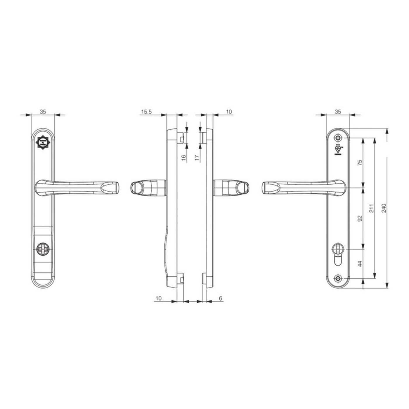 Smith & Locke Door Handles Pair Satin Nickel - Image 3