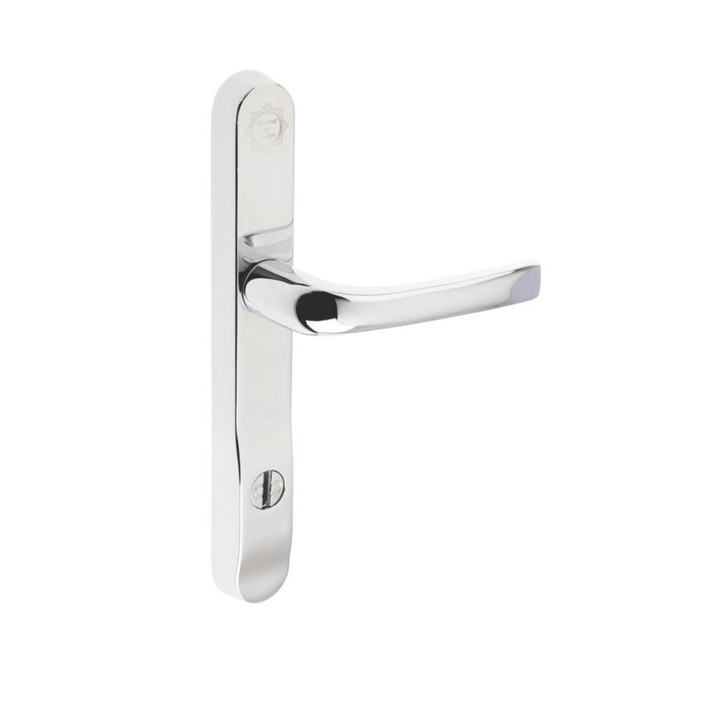 Mila Door Handle External Enhanced Security Polished Chrome Euro Lock Pair - Image 1