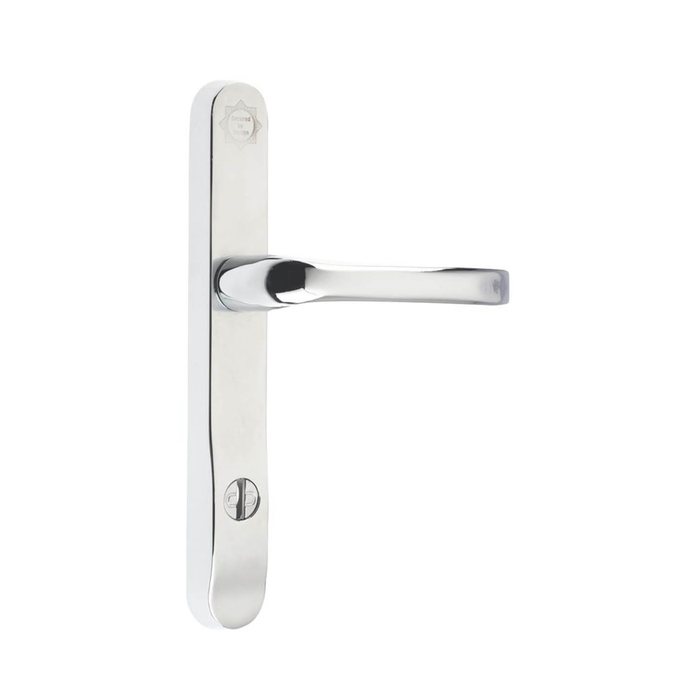 Mila Door Handle External Enhanced Security Polished Chrome Euro Lock Pair - Image 2