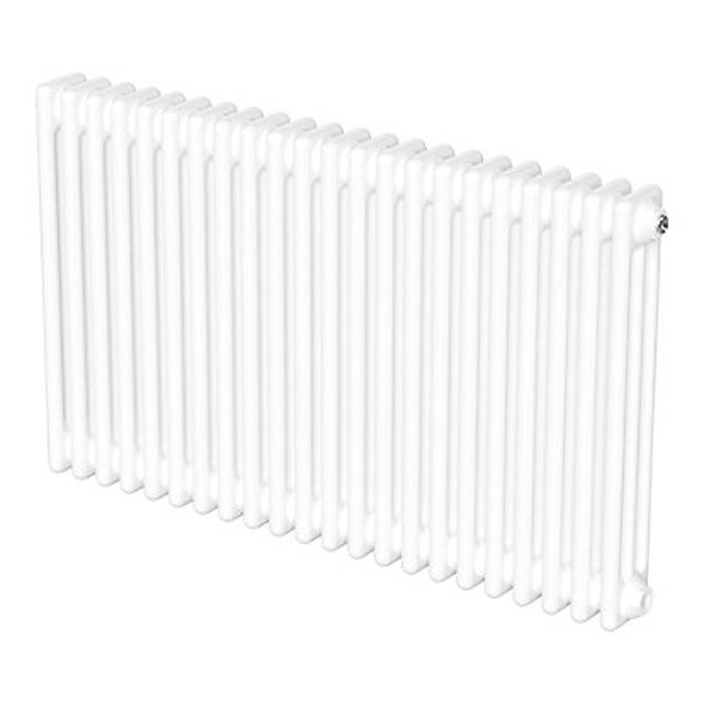 Flomasta 3 Column Radiator White Horizontal Steel Central Heating 60x101cm - Image 1