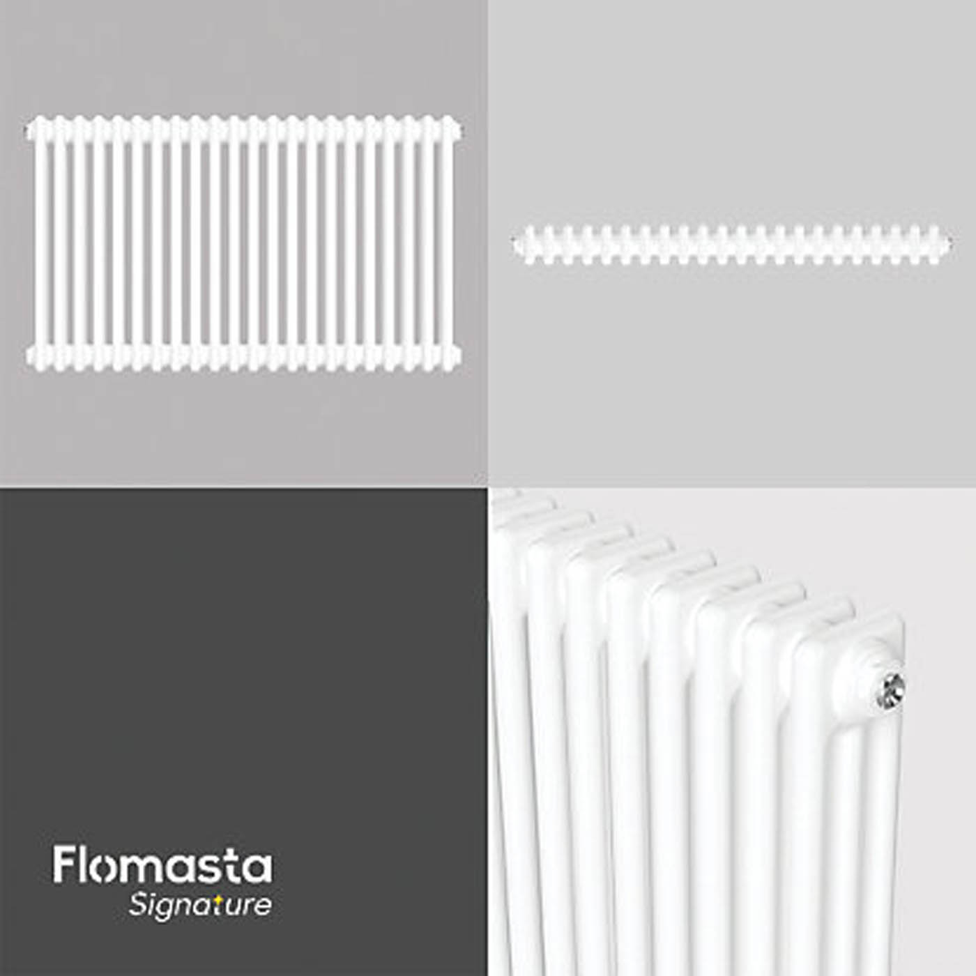 Flomasta 600mm x 1010mm 4366BTU White Horizontal 3 Column Radiator - Image 5