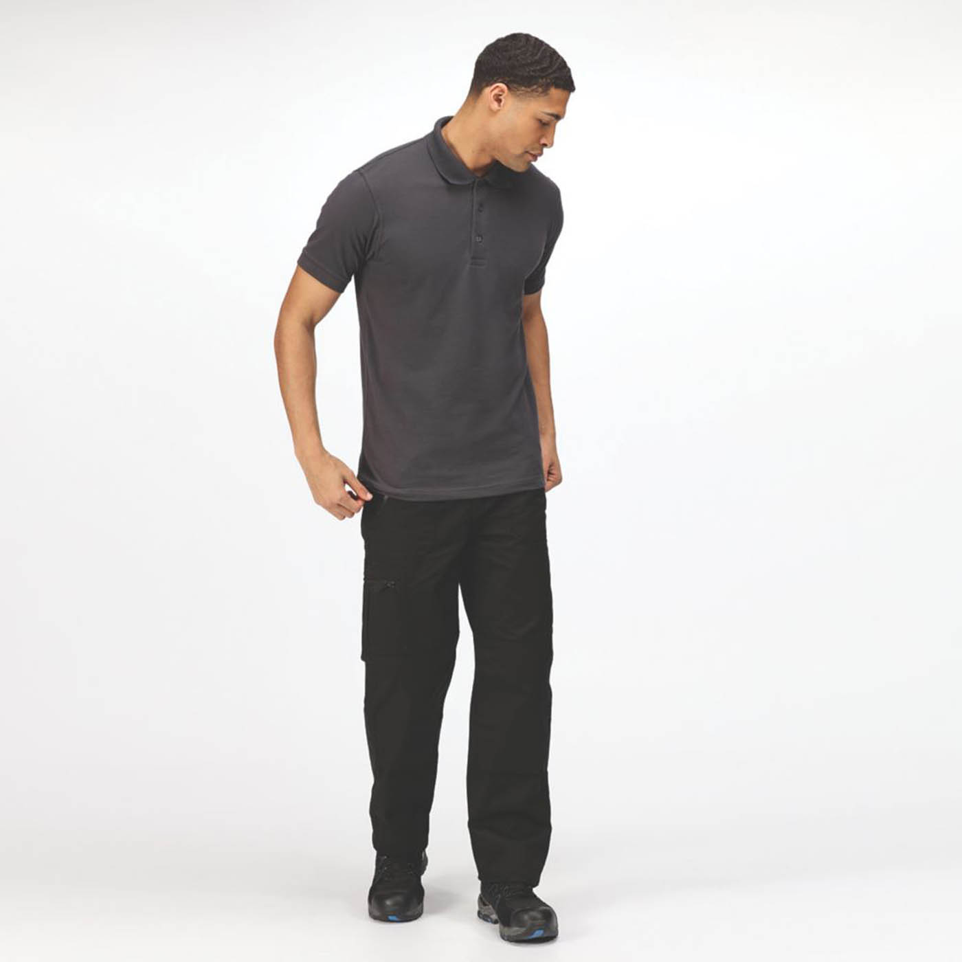 Regatta Work Trousers Mens Pro Action Classic Fit Black Multi Pockets 36W 31L - Image 5