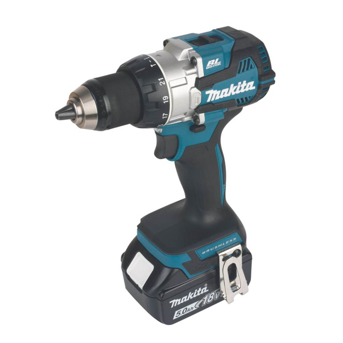 Makita Combi Drill Cordless 18V 2x5.0Ah Li-Ion DHP489STJ Brushless Compact - Image 2