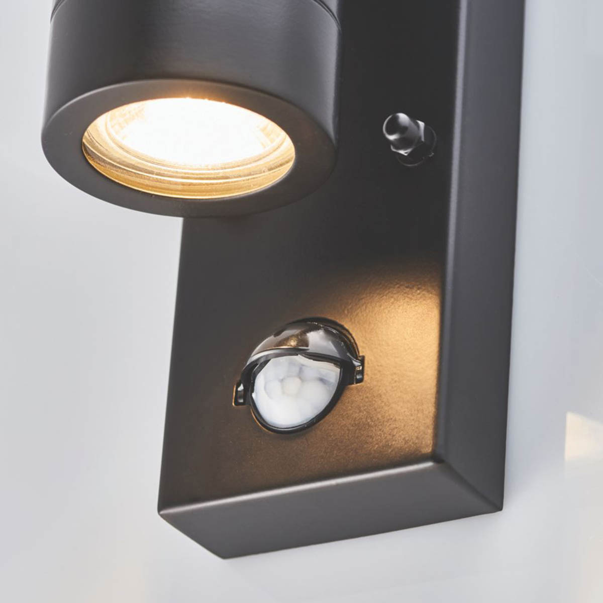 Saxby Outdoor Wall Light PIR Sensor Matt Black Stainless Steel Contemporary - Image 5