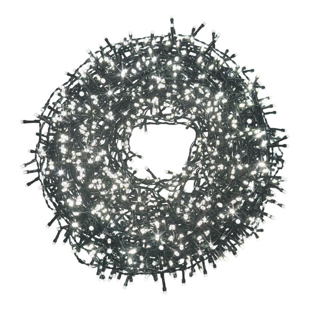 Christmas String Lights 1500 LED Ice White 8 Functions Indoor Timer - Image 1