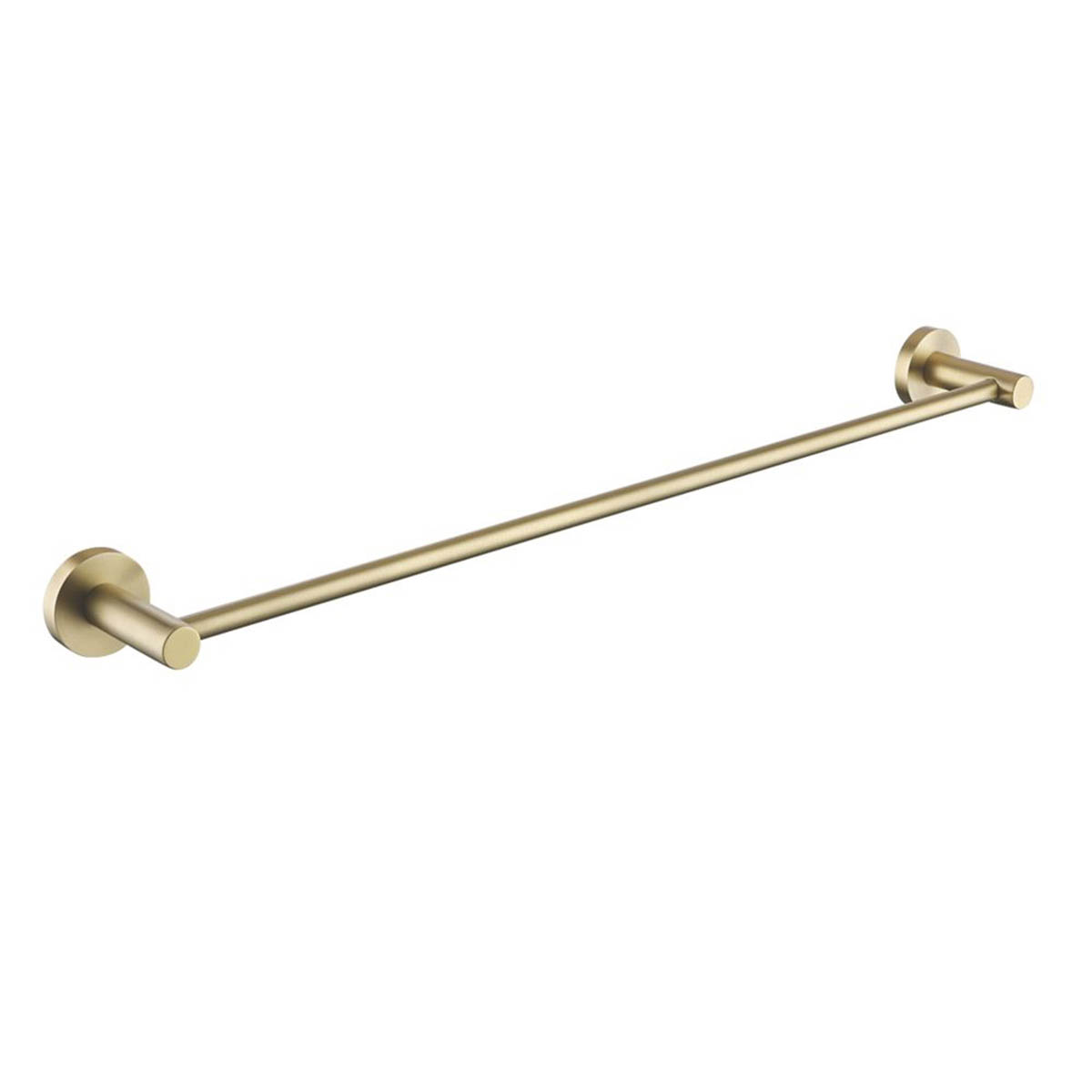 Bristan Towel Rail Round Brushed Solid Brass Contemporary 595mm x 72mm x 48mm - Image 1