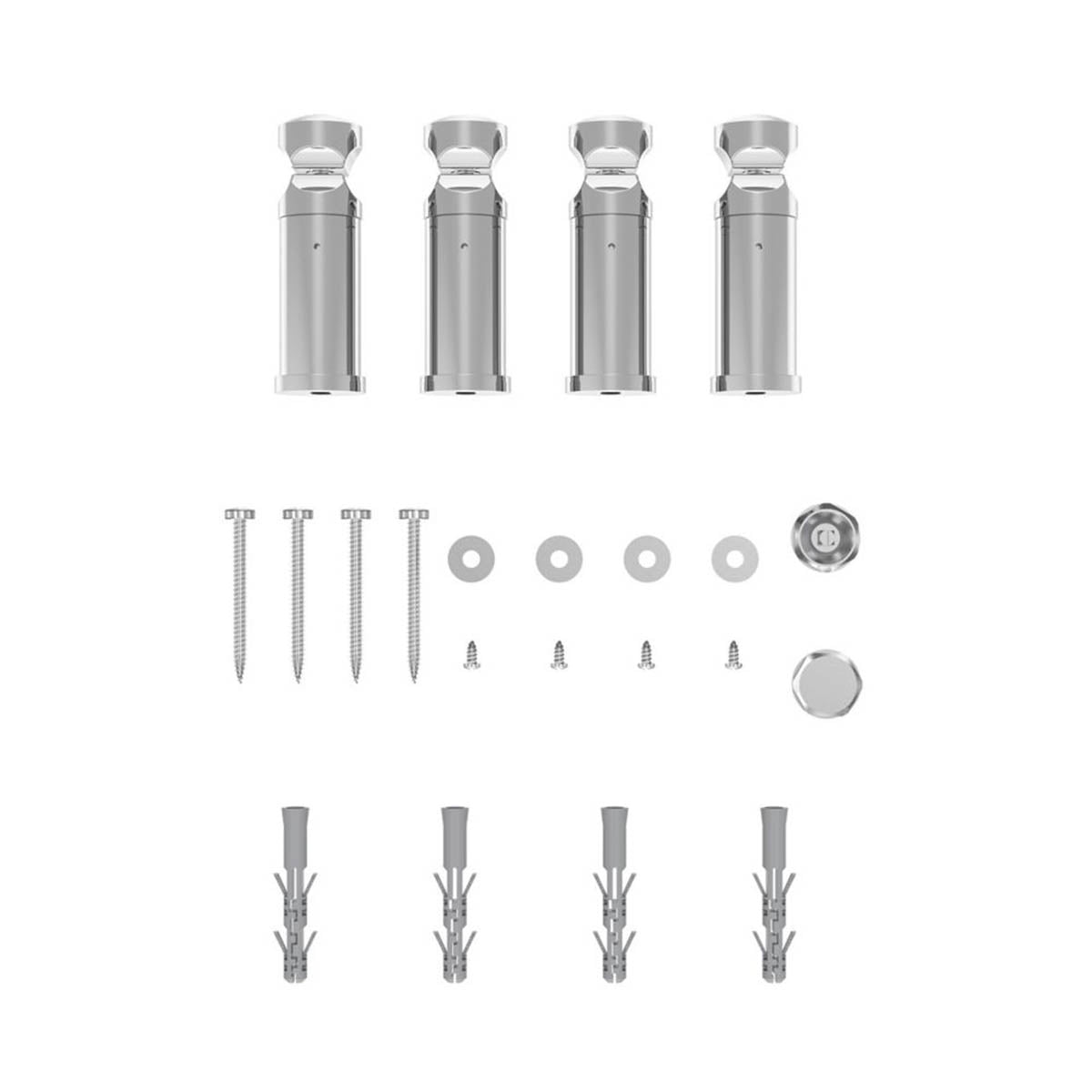 Towel Rail Radiator Flat Tubular Bathroom Warmer 160 x 50cm Chrome 1651BTU - Image 5