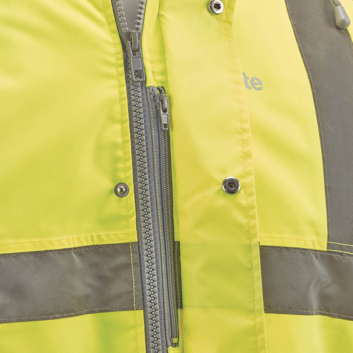 Site Hi-Vis Traffic Jacket Yellow Shackley Zipped Reflective XX Large 60" Chest - Image 6