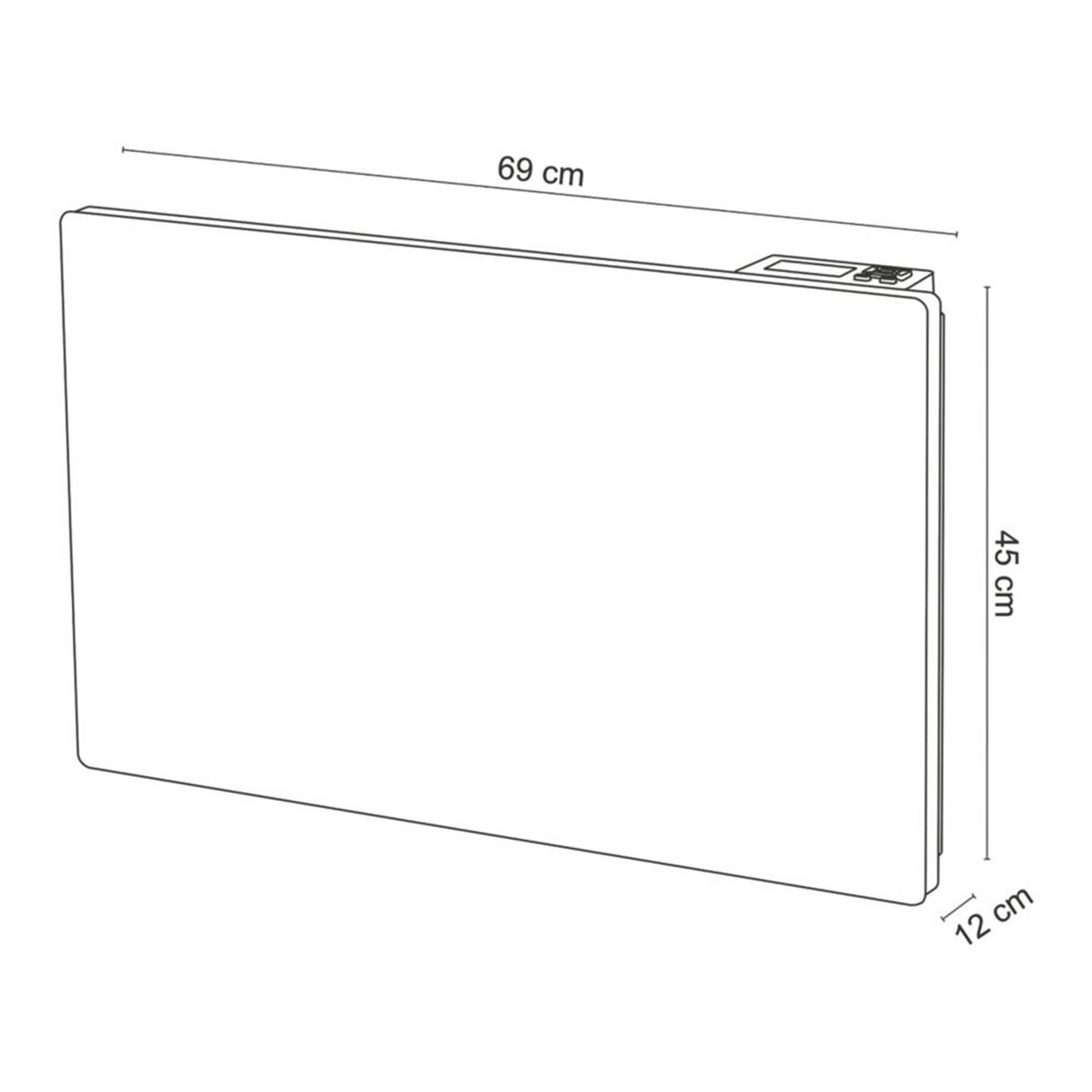 Blyss Radiant Panel Heater Electric Wall-Mounted Grey 450 x 690mm 5115BTU 1500W - Image 5