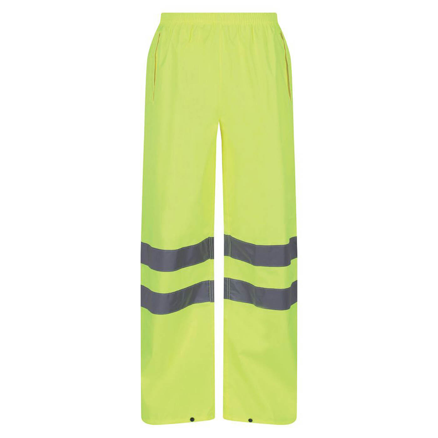 Regatta Mens Hi Vis Trousers 2 Pockets Yellow Waterproof 2X Large 44" W 32" L - Image 1