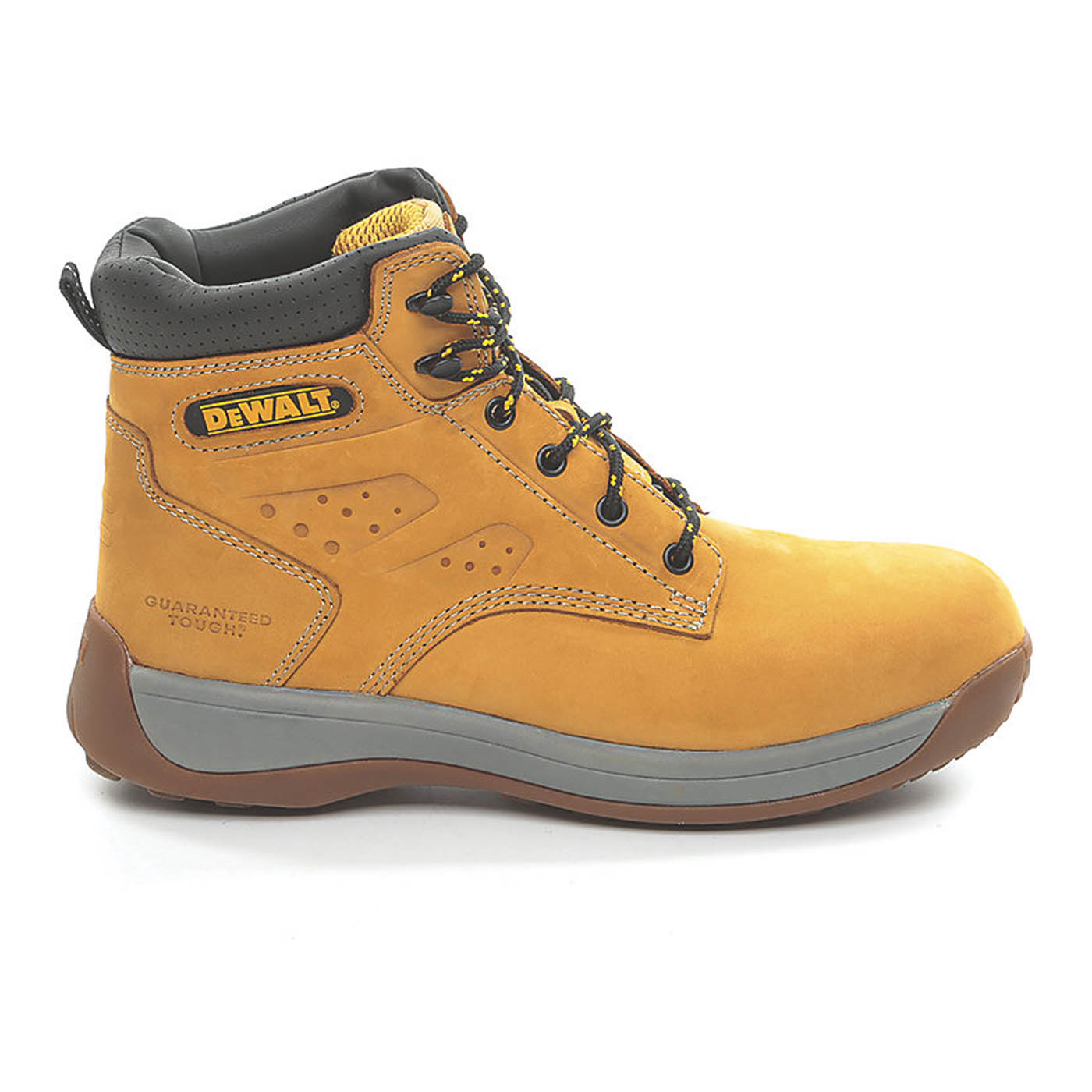 DeWalt Safety Boots Mens Wide Fit Honey Leather Steel Toe Cap Work Shoes Size 11 - Image 1