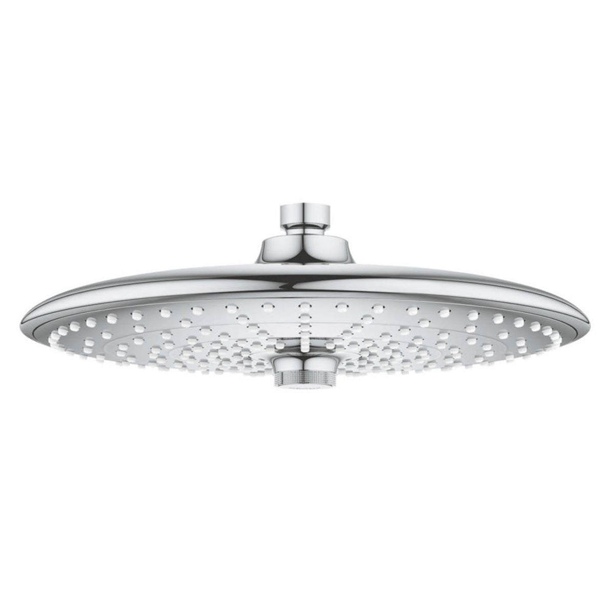 Grohe Shower Head Chrome 260mm Adjustable Round 3 Spray Patterns Contemporary - Image 1