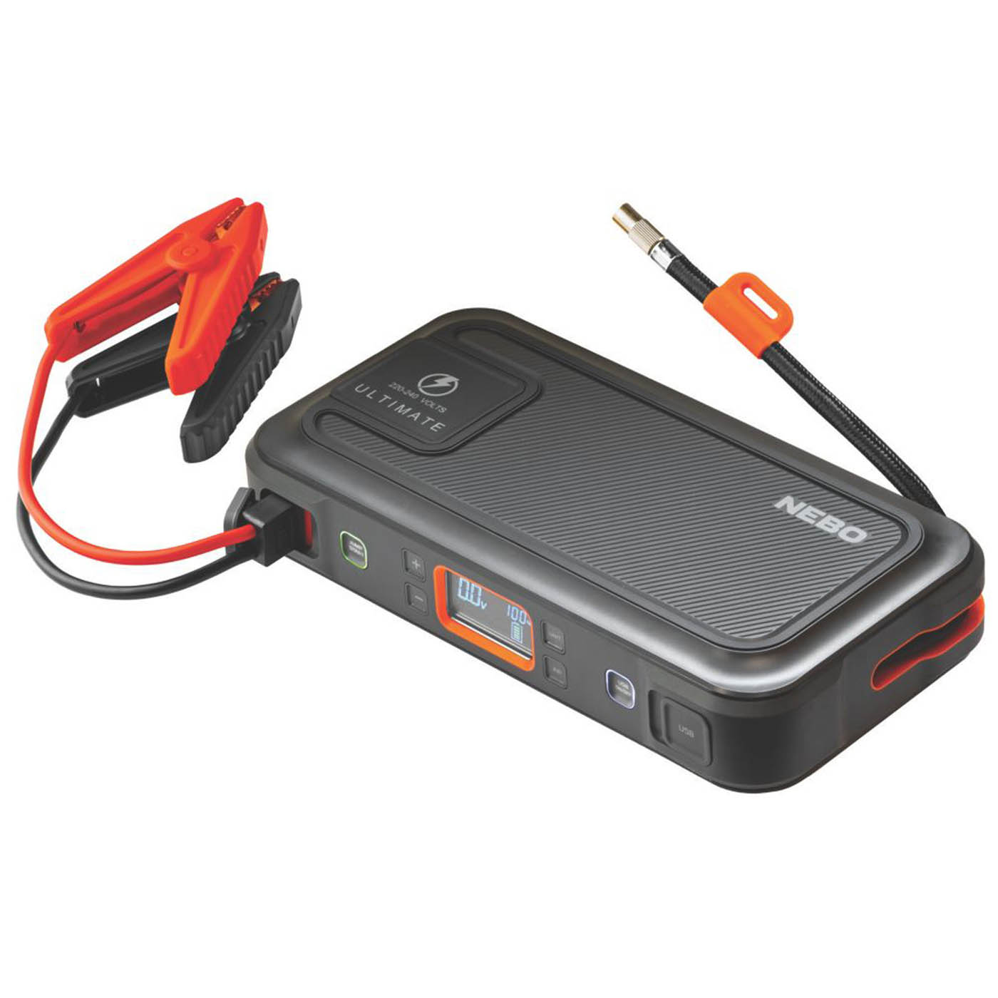Nebo Jump Starter And Type A C USB Charger 5.0Ah Li-Ion Ultimate Air Compressor - Image 1