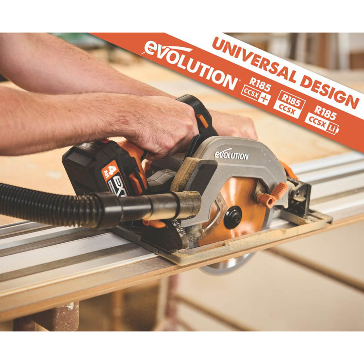 Evolution Circular Saw Guide Rails Track ST2800-G2 Anti-Slip 2 x 1400mm - Image 2