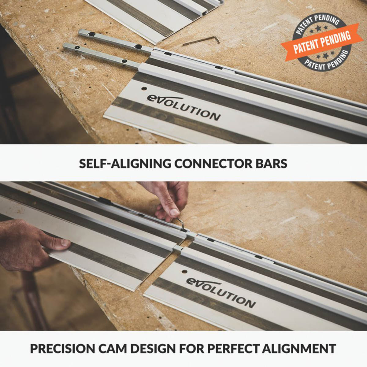 Evolution Circular Saw Guide Rails Track ST2800-G2 Anti-Slip 2 x 1400mm - Image 5