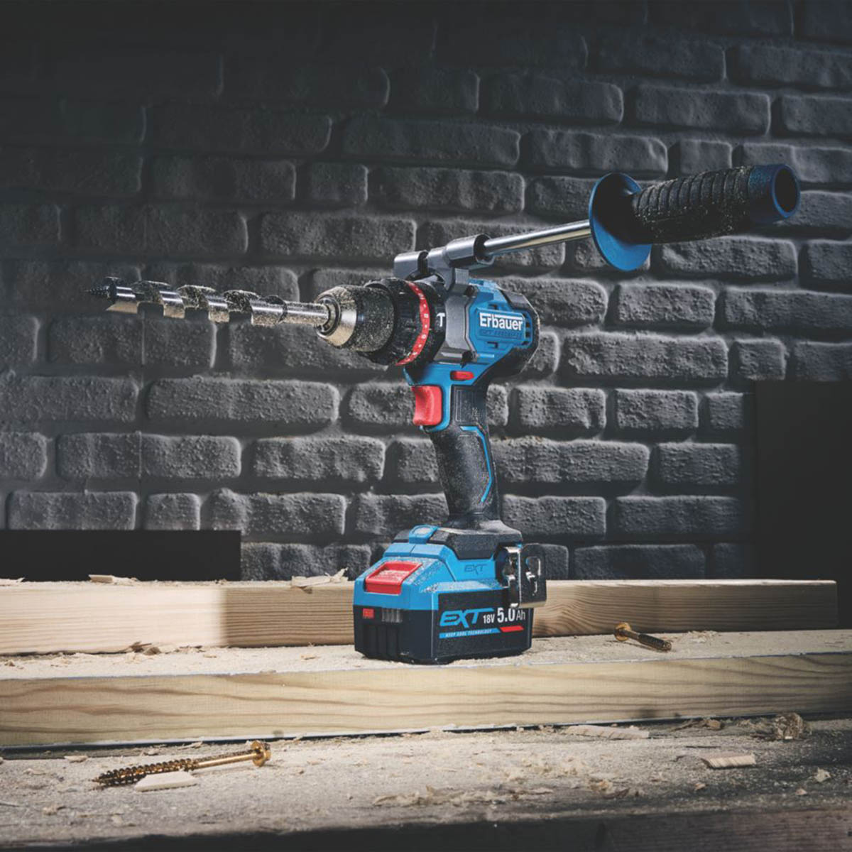 Erbauer Combi Drill 18V 2x5.0Ah Li-Ion ERI1107COM Brushless Compact Lightweight - Image 6