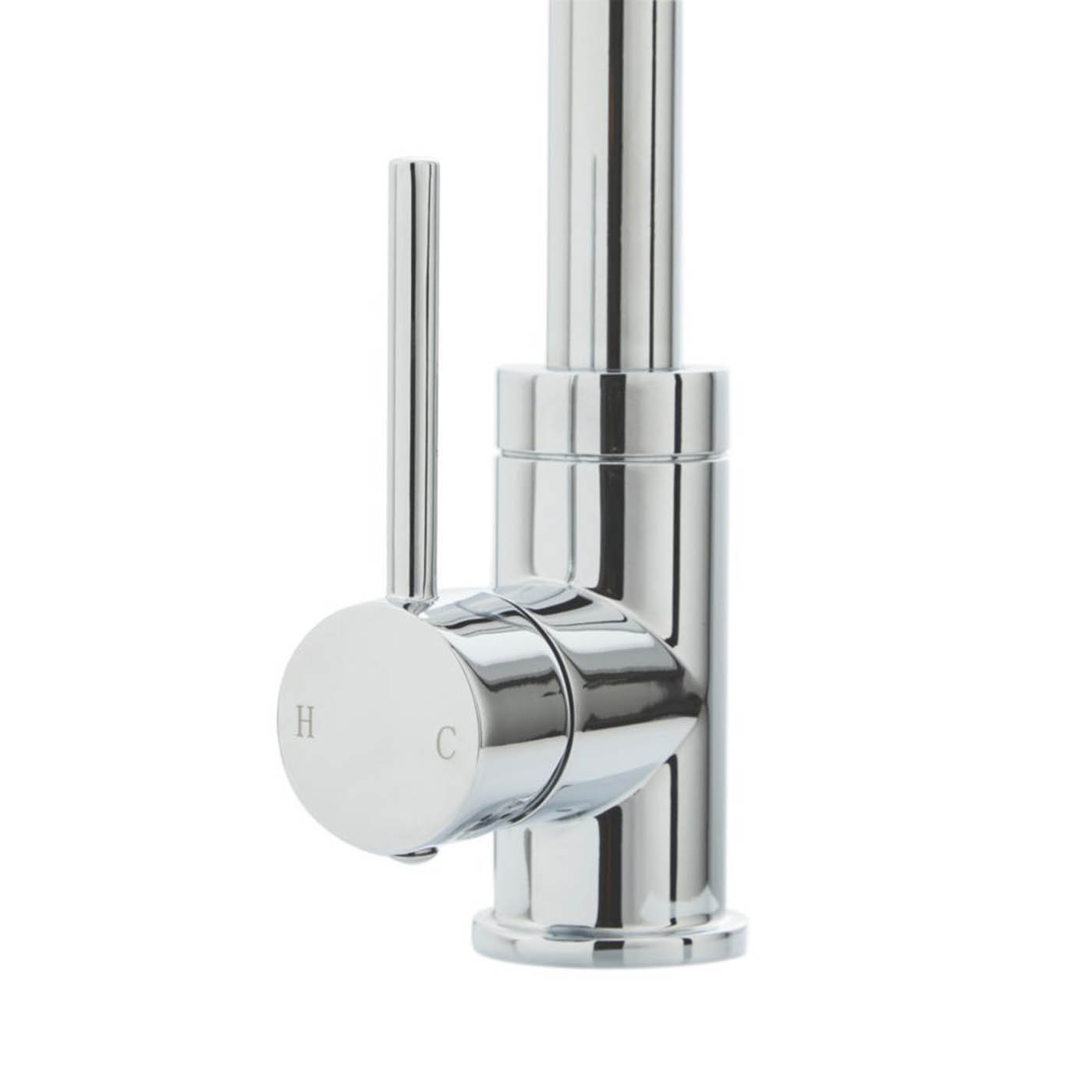 Kitchen Mixer Tap Single Lever Swivel Spout Chrome Deck Mounted Contemporary - Image 3