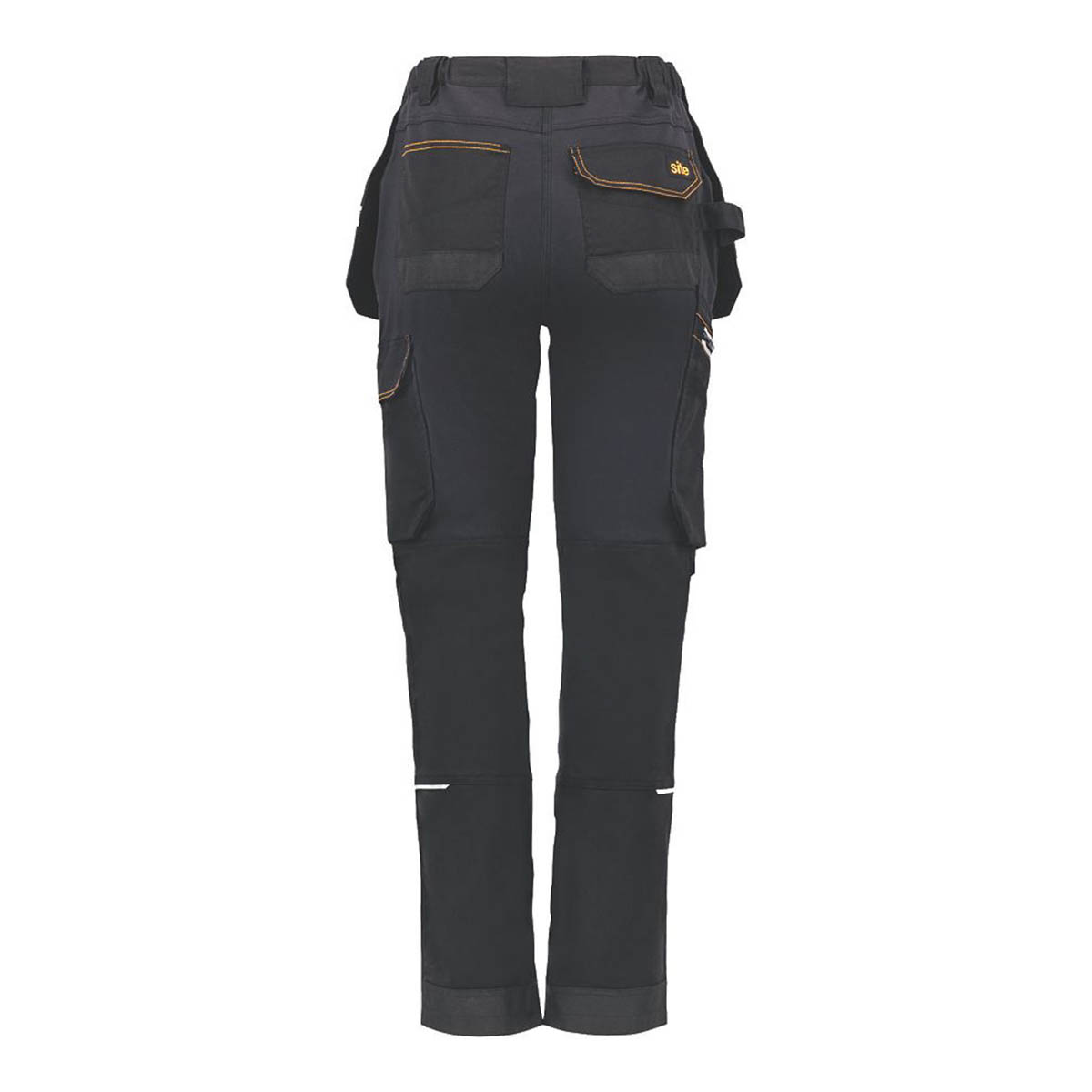 Site Work Trousers Women's Cargo Combat Black/Grey Multi Pockets Size 16 31"L - Image 2