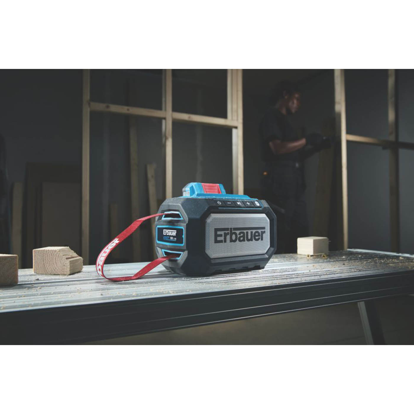 Erbauer Cordless Bluetooth Speaker ERI1109RDI 18V Li-Ion EXT Body Only - Image 4