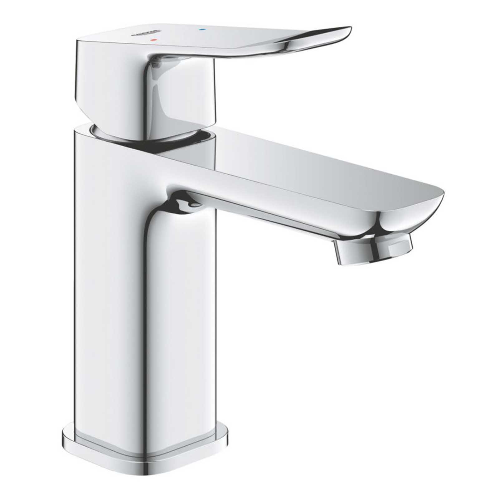 Grohe Dice Chrome 185mm Standard Lever Mono Basin Mixer Tap With Clicker Waste - Image 1