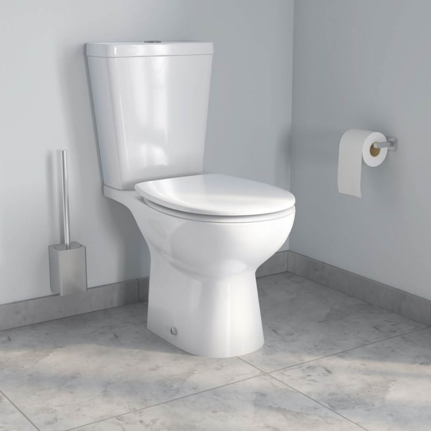 Swirl Toilet With Cistern White Soft Close Compact Rimless Dual Flush 4.5Ltr - Image 2