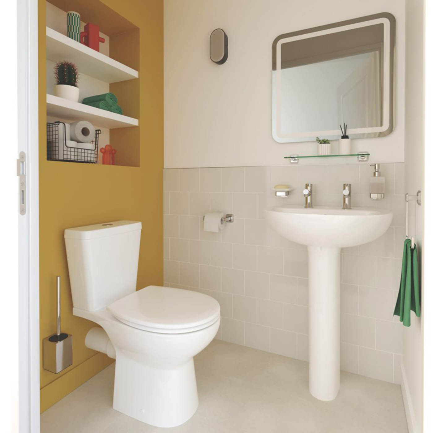 Swirl Toilet With Cistern White Soft Close Compact Rimless Dual Flush 4.5Ltr - Image 5