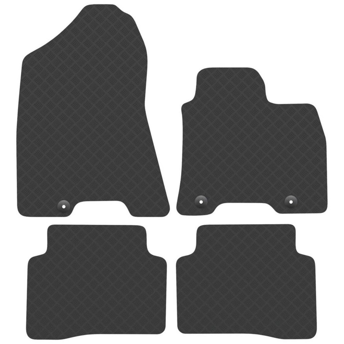 Car Mat Co. Rubber Floor Mats Hyundai Tucson 2015 - 2021 Waterproof 4 Piece Set - Image 1