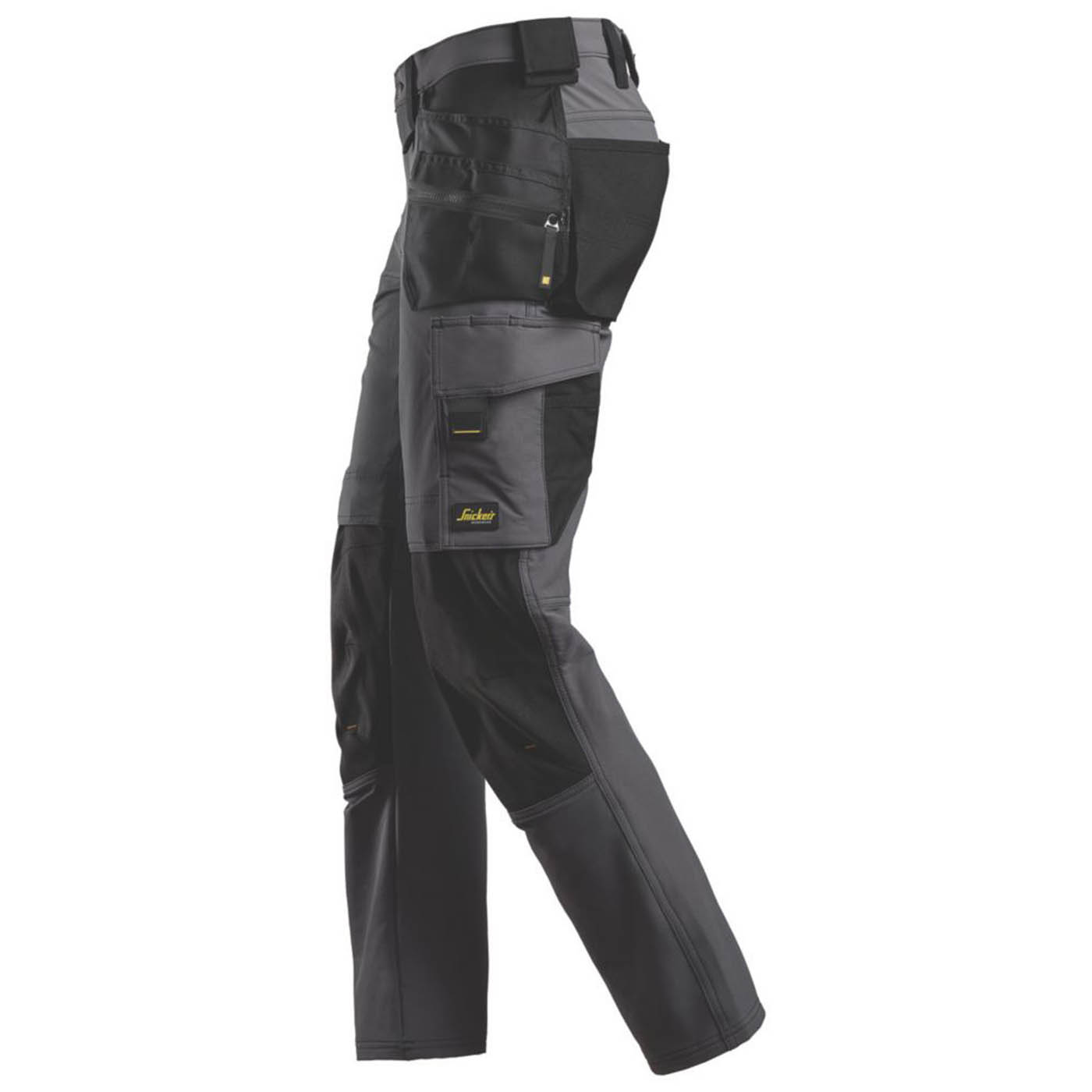 Snickers Mens Work Trousers 6271 Full Stretch Steel Grey/Black 33" W 32" L - Image 5
