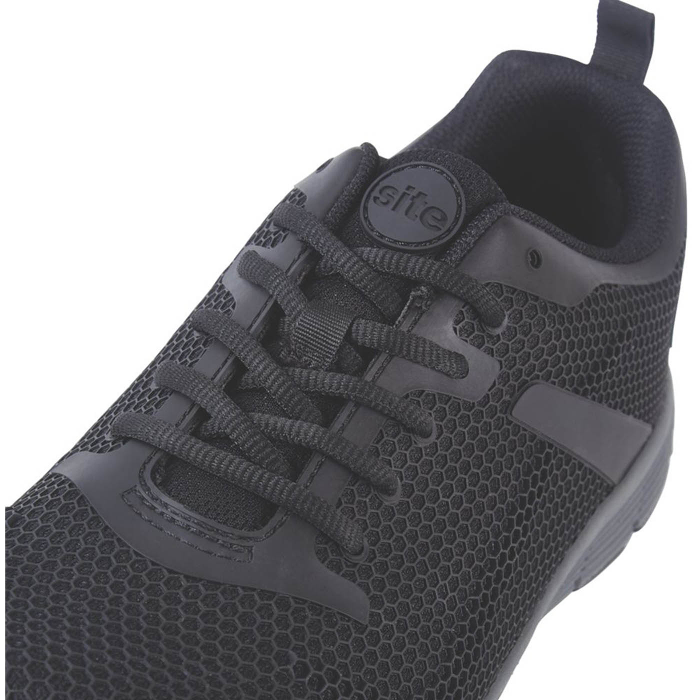 Site Safety Trainers Mens Wide Fit Black Synthetic Steel Toe Breathable Size 11 - Image 2